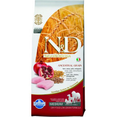 Farmina N&D dog AG adult medium & maxi, chicken, spelt, oats & pomegranate 12 kg