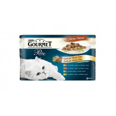 Nestlé GOURMET PERLE cat Multipack duo hovädzie&kura kapsička 4x85 g