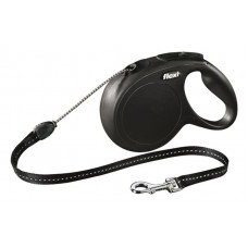 Vodítko Flexi Classic NEW lanko M 8 m čierne (do 20 kg)