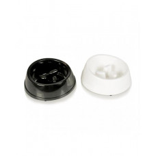 Miska DUVO+ melamínová, lesklá, čierna/biela, priemer 16,5 cm, M - 1100 ml