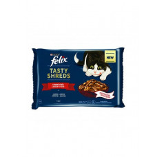 Nestlé FELIX Tasty shreds cat Multipack hovädzie&kura v šťave kapsička 4x80 g