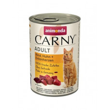Animonda CARNY® cat Adult hovädzie,kura a kačacie srdiečka bal. 6 x 400 g konzerva
