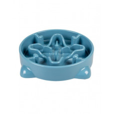 Miska DUVO+ na pomalé jedenie, modrá 700ml - M - 25,5x25,5x5cm