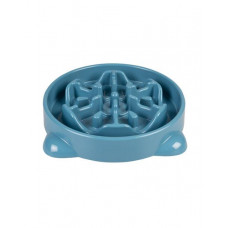 Miska DUVO+ na pomalé jedenie, modrá 1000ml - L -32x32x6cm