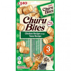 Pamlsok Inaba Churu Bites cat Kura s tuniakom 3 tuby 30 g