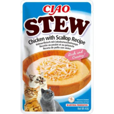 Inaba CIAO Stew Cat Kapsička Kura s hrebenatkou 1 ks 40 g