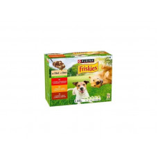 Nestlé Friskies dog Adult Multipack hovädzie&kura&jahňa v šťave kapsička 24x85 g
