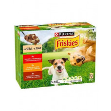 Nestlé Friskies dog Adult Multipack hovädzie&kura&jahňa v šťave kapsička 12x85 g