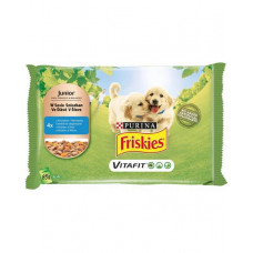 Nestlé Friskies dog Junior s kuraťom a mrkvou v šťave kapsička 4x85 g