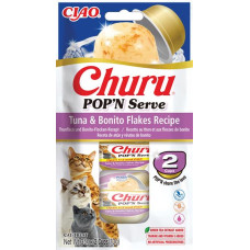 Pamlsok Inaba Churu POP\'N Serve cat tuniak s bonito vločkami 2 x 35 g Pamlsok Inaba Churu POP\'N Serve cat tuniak s bonito vločkami 2 x 35 g