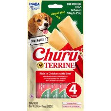 Pamlsok Inaba Churu Terrine dog kura s hovädzím 4 x 30 g Pamlsok Inaba Churu Terrine dog kura s hovädzím 4 x 30 g