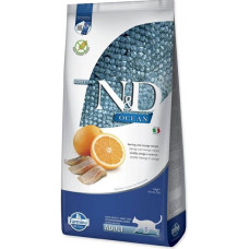Farmina N&D cat OCEAN (GF) adult, herring & orange 10 kg Farmina N&D cat OCEAN (GF) adult, herring & orange 10 kg