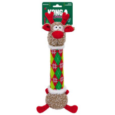 Hračka KONG Holiday Shakers™ Luvs Argyle Reindeer Md, s pískatkom, polyester