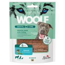 Pamlsok Woolf Dental Care Ostrich and Seaweed Bar 108 g Pamlsok Woolf Dental Care Ostrich and Seaweed Bar 108 g