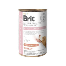 Brit Veterinary Diet Dog Can Hypoallergenic Monoprotein Turkey 400 g konzerva