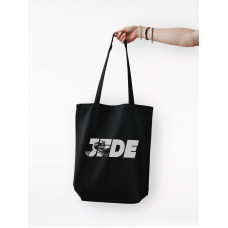 JUNKOVÁ Bavlnená taška čierna, biela potlač