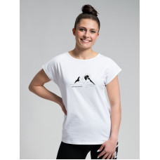 ALTA Dámske tričko biele láska hory prenáša