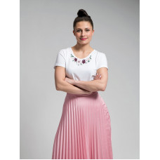 BREDA Dámske tričko bielej potlačou kvety