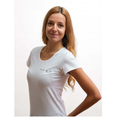 BREDA Dámske tričko bielej potlačou NadeJE