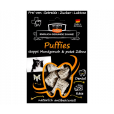 Krekry na čistenie zubov pre psov Puffies - Vrecko 63g
