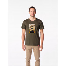 GAŠPAR Pánske tričko AGEN dark khaki