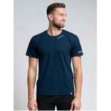 AGEN Pánske tričko potlačou Via Czechia navy