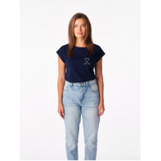 ALTA Dámske tričko navy potlačou HOKEJ