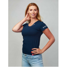 BREDA Dámske tričko potlačou Via Czechia navy