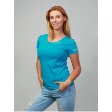 BREDA Dámske tričko potlačou Via Czechia petrolejové