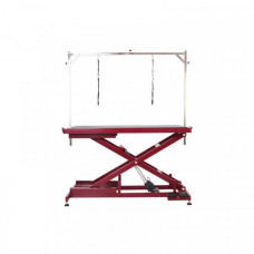 Strihací elektrický stôl Phoenix Callisto BURGUNDY 125 x 65 x 21-95 cm - použité na súťaži GrooMasters