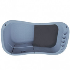 Plastová vaňa s dvierkami 148 x 80 cm ŠEDÁ