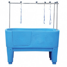 Plastová vaňa s dvierkami 148 x 80 cm MODRÁ