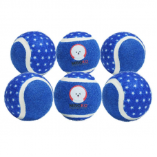 Hračka pre psov MISOKO, tenisové loptičky, 6 ks, 6 cm, tmavo modré