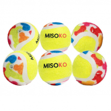 Hračka pre psov MISOKO, lopta so zapleteným lanom, oranžová