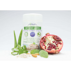 Bylinné utierky na uši pre psy a mačky 9x12 cm ARAVA 100 ks