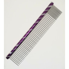 Kovový hrebeň 25 cm fialový 20/80 hrotmi 34 mm