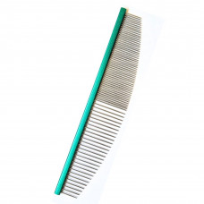 Polguľatý hrebeň IdealDog ULTRA LIGHT 50/50 19 cm 80 zubov zelený