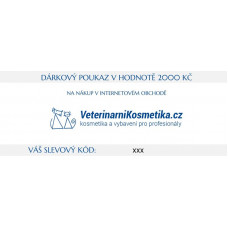 Darčekový poukaz na nákup v hodnote 2000 Kč (dopravu zvoľte OSOBNÝ ODBER - PREDAJNÝ SKLAD VO SVETICIACH - poukaz zašleme emailom)