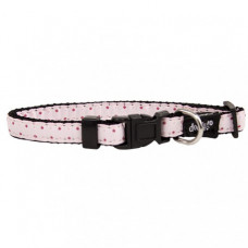 Obojok pre psov PINK DOTS 20MM X 40-55 CM
