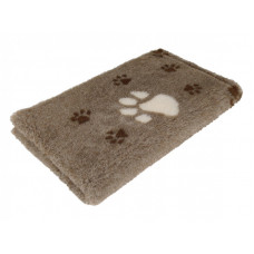 Pelíšek pro psy VetBedding Premium - výška 30 mm (hnědá – hnědé malé a krémové velké tlapky) Velikost: 160 x 100 cm