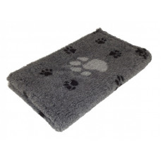 Pelíšek pro psy VetBedding Premium - výška 30 mm (tmavě šedá – černé malé a šedé velké tlapky) Velikost: 160 x 100 cm