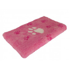 Pelíšek pro psy VetBedding Premium - výška 30 mm (růžová – růžové malé a krémové velké tlapky) Velikost: 160 x 100 cm