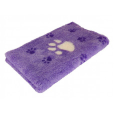 Pelíšek pro psy VetBedding Premium - výška 30 mm (fialová – fialové malé a bílé velké tlapky) Velikost: 160 x 100 cm