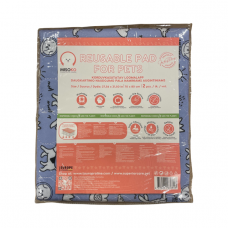 Absorpčná prateľná podložka pre psov MISOKO 70 x 80 cm s potlačou šteňatá - fialová (balenie 2 ks)