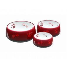 Protišmyková stabilná miska pre psov HS červená - 1800 ml