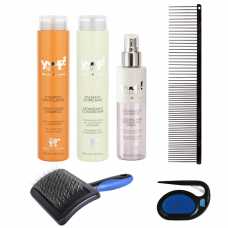 Balíček DOMÁCA STAROSTLIVOSŤ pre dlhú srsť psov s prerezávačom