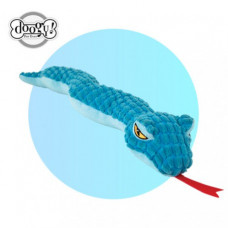 Plyšová pískacia hračka pre psov modrý had 52 cm