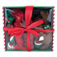 Darčekové balenie 6 ks vianočných hračiek pre psov