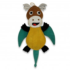 PafDog Dráčik Dragy Hračka pre psov z kože a juty 31cm