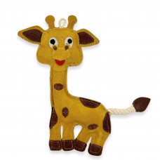 PafDog Žirafa Gigi Hračka pre psov z kože a juty 26,5cm
